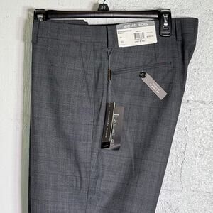 Michael Kors Men's ClassicFit Wool Blend Stretch Suit Pants Grey/blue 34X32 $190